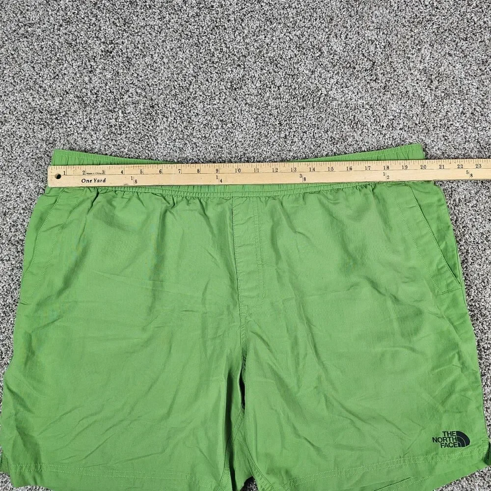North Face Swim Trunks Mens 2XL Green Board Shorts Mesh Lined Flash Dry Beach